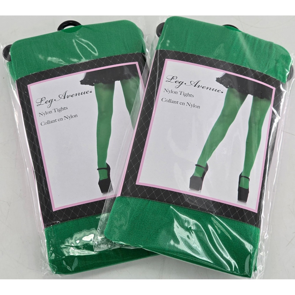 Leg Avenue Nylon Tights Womens One Size Green 70 Denier 7300 - New